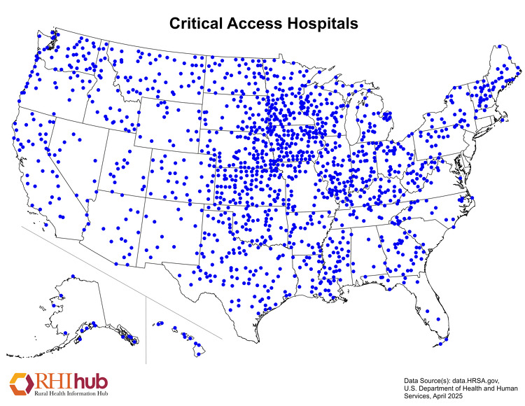 Map of Critical Access Hospitals